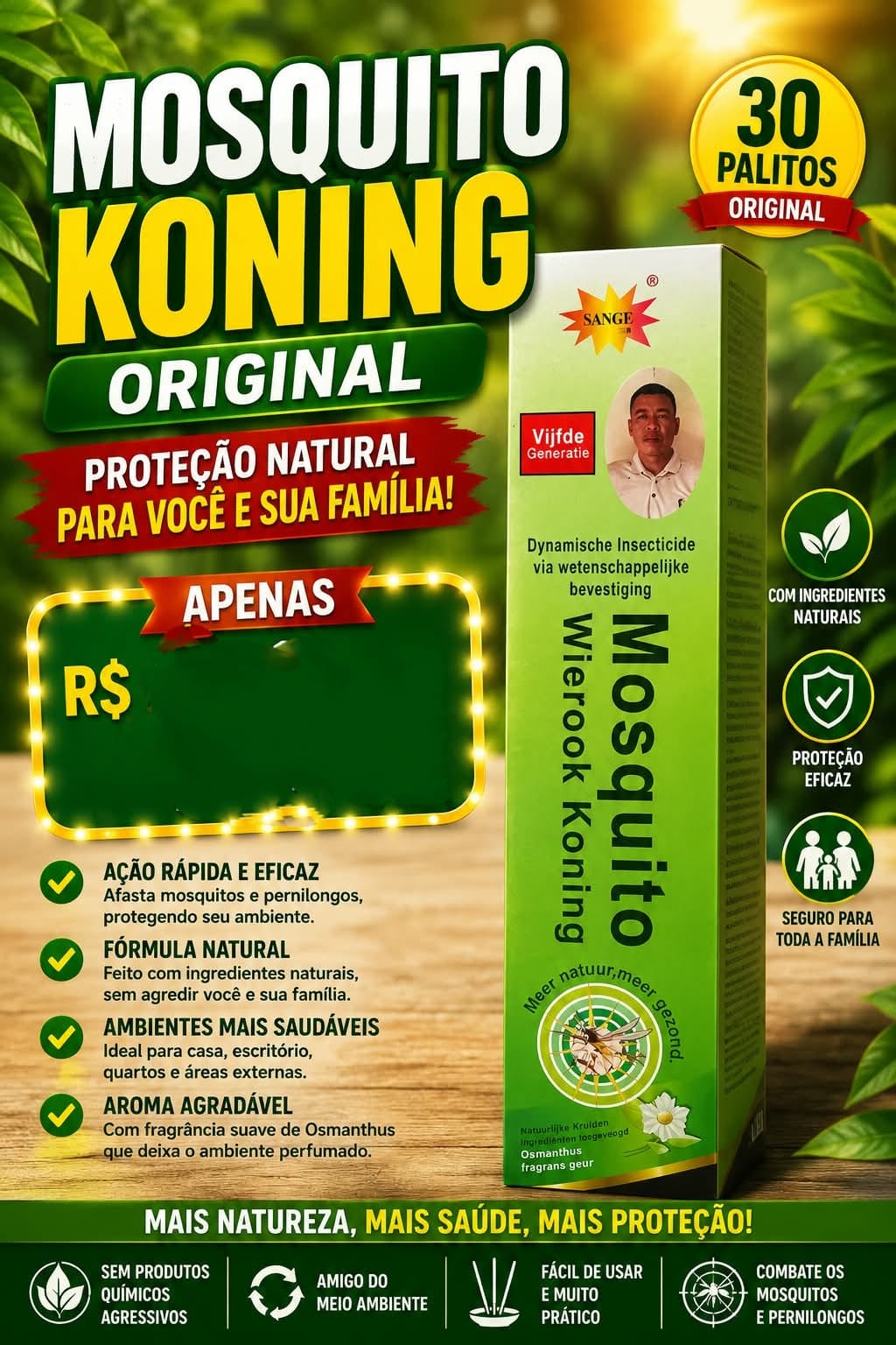 Incenso mata pernilongo Original!